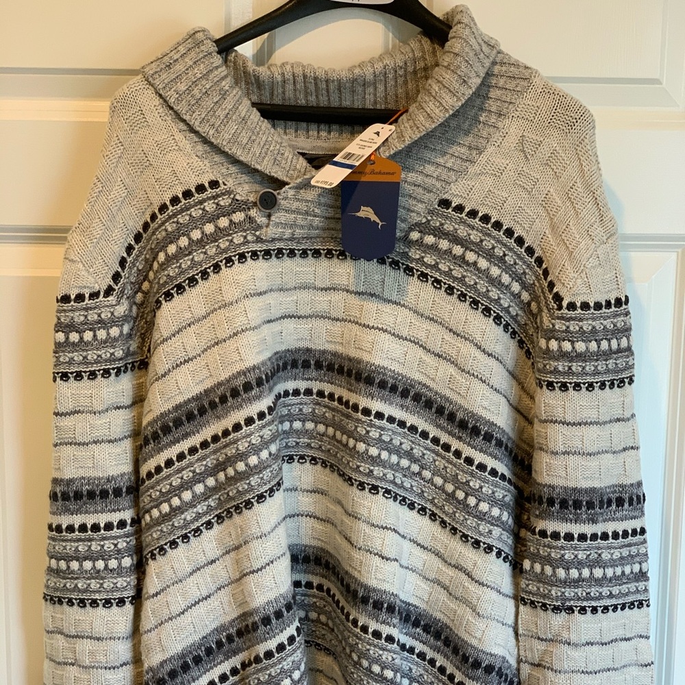 50% off BRAND NEW Tommy Bahama Mogadishu Island Shawl sweater - Picture 4 of 6